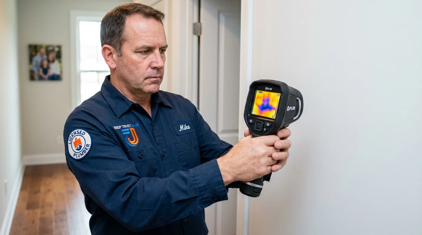 Thermal imaging leak detection by Johns Plumbing LLC in Mineral Springs